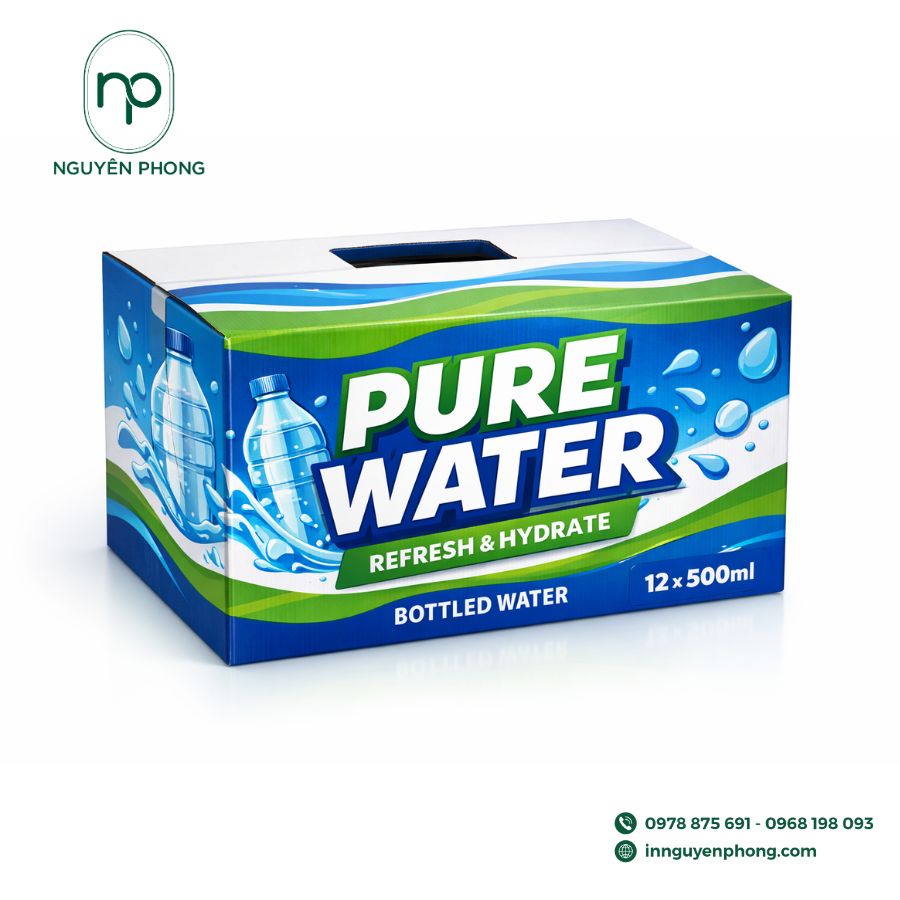 In thùng carton đựng nước